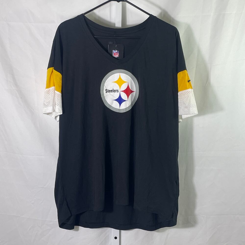 NWT Pittsburgh Steelers NFL Dri Fit Tee  - Womens Size XXL - Black